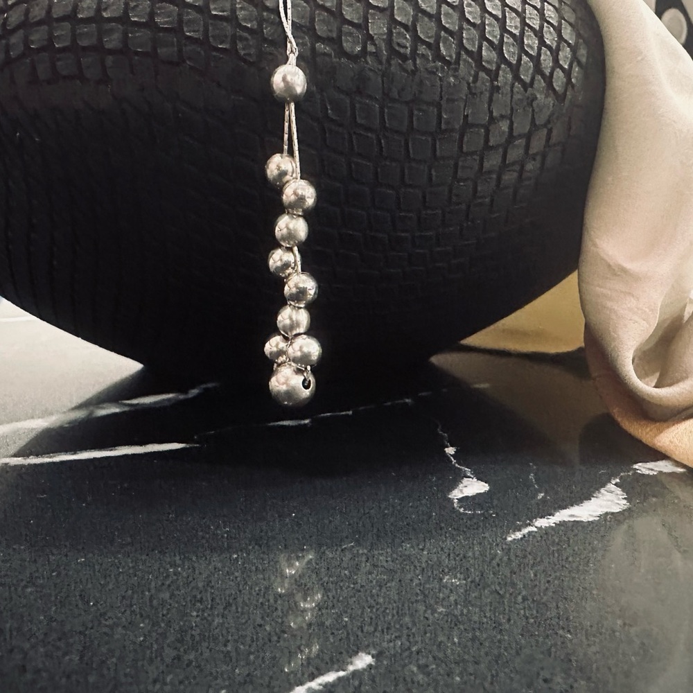 Elegant Sterling Silver Beaded Necklace